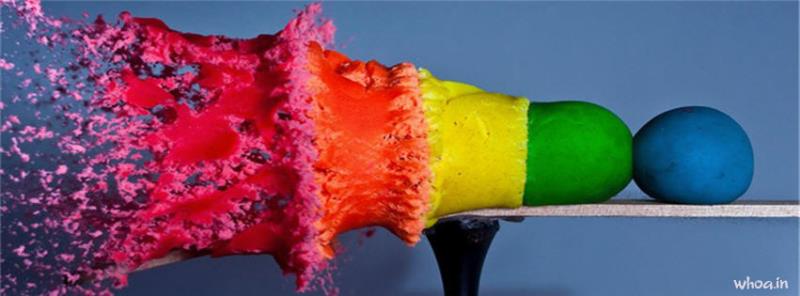 Colorful Art Slow Motion Facebook Cover