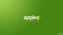 3d green apple wallpaper