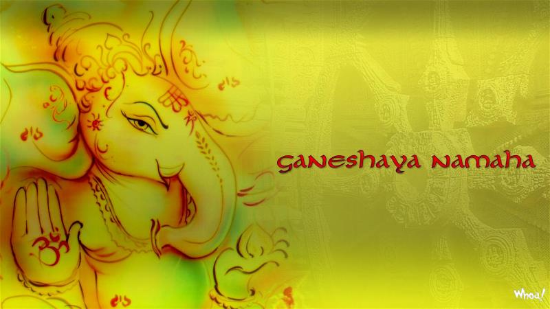 Lord Ganesha Yellow Hd Wallpaper