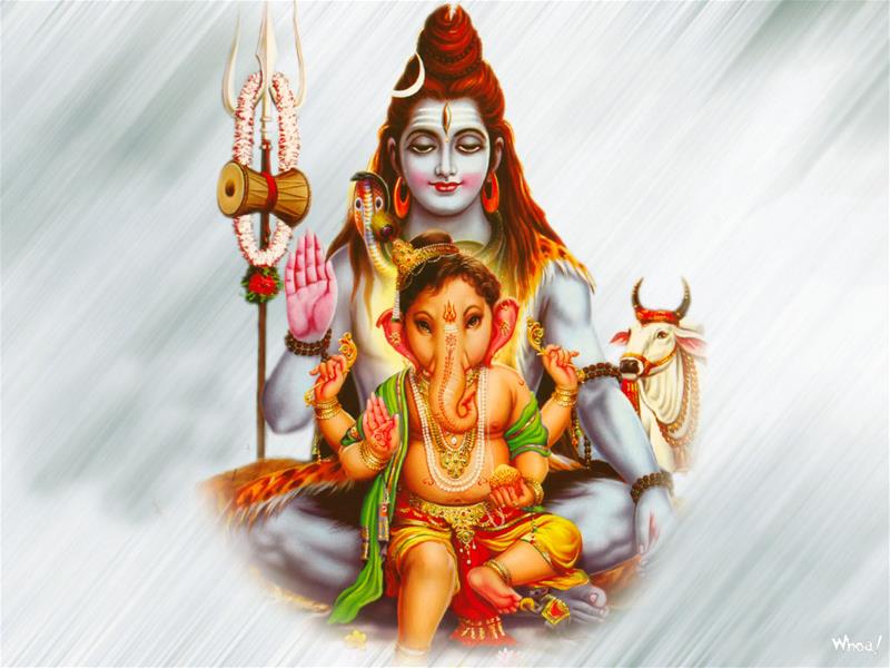 Lord Shiva And Ganesh