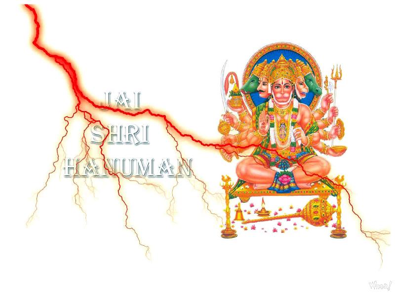 God Hanuman White Background Image