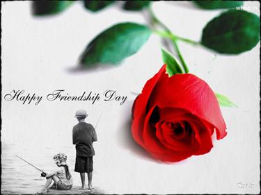friendship day greetings red rose wallpaper