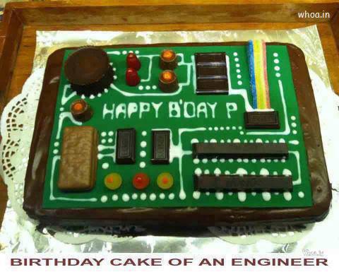 Happy Birthday Cake For An Engineer