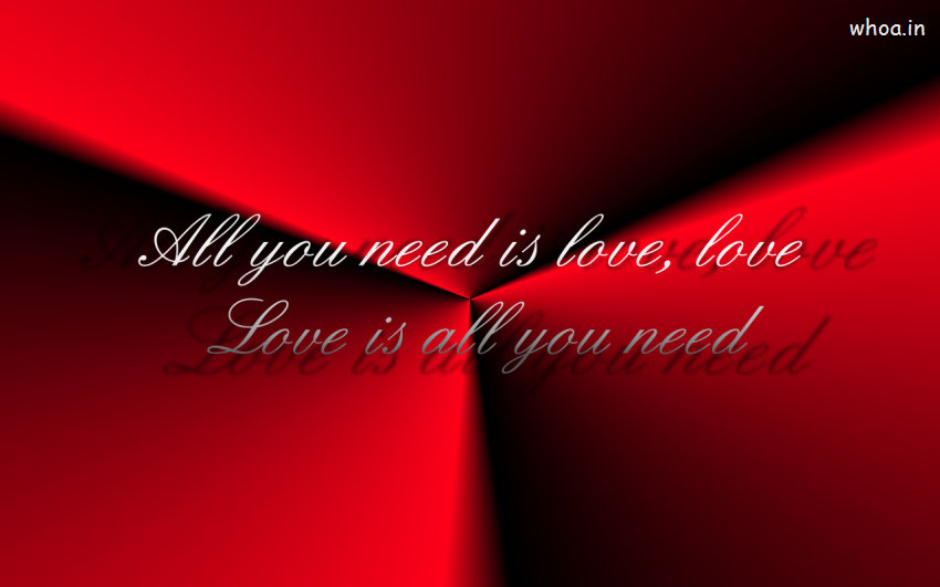 All You Need Is Love Red Hd Wallpaper