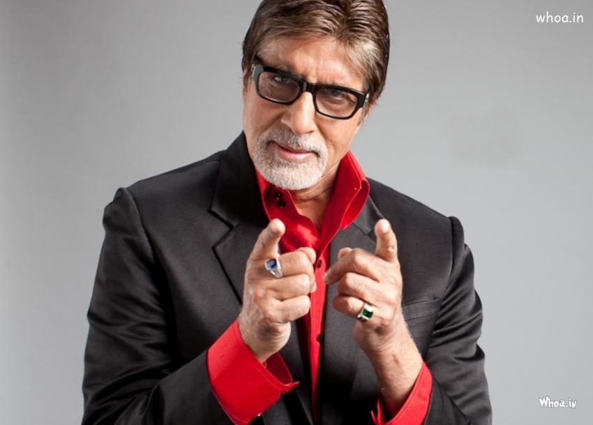 Amitabh Bachchan In Black Suit Hd Wallpaper