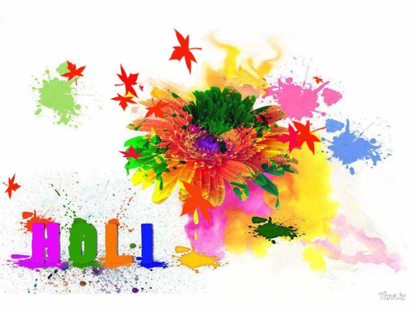 Colorful Holi Like A Flower Happy Holi Wallpaper
