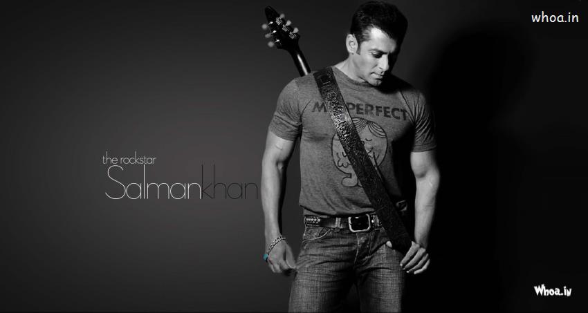 Salman Khan Black And White Rock Hd Wallpaper