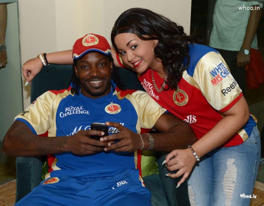 Chris Gayle And Sports Girl Photo