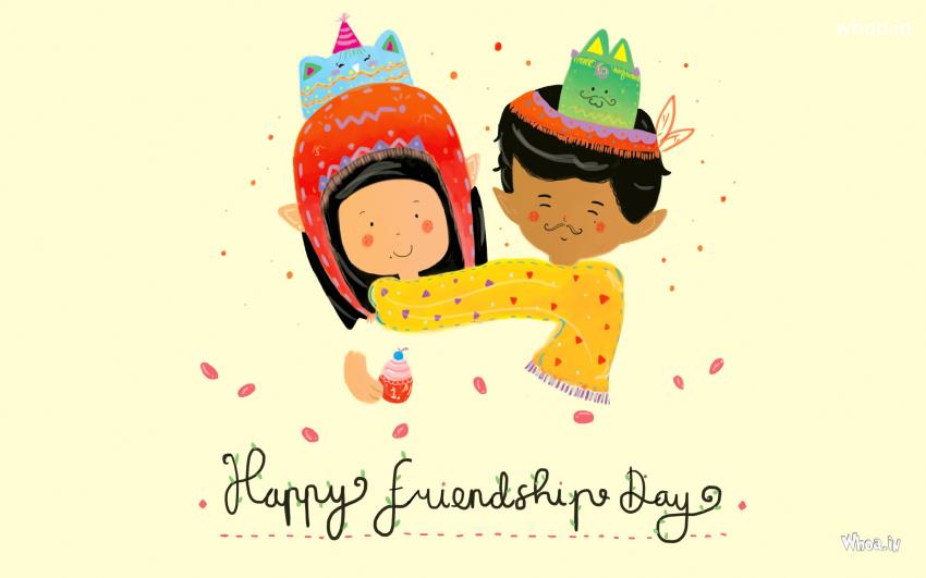 Happy Friendship Day Painting Art Wallpaper