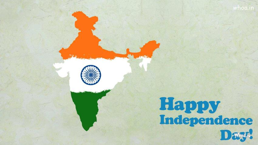 Happy Independence Day India Map