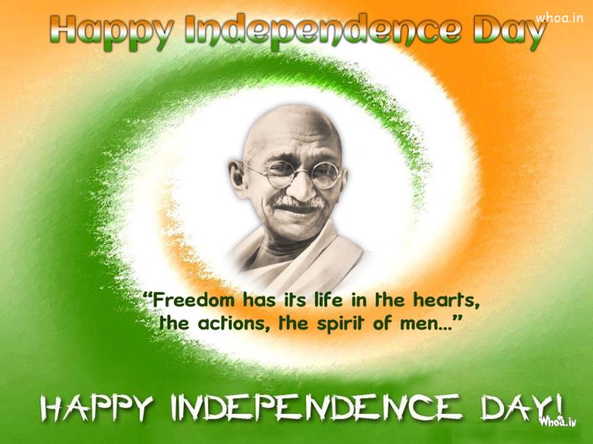 Happy Independence Day Mahatma Gandhi Wallpaper