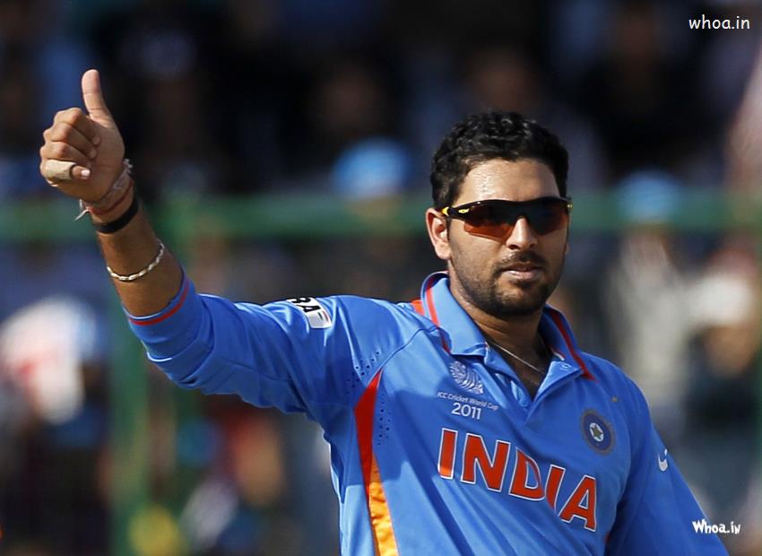 Yuvraj Singh Celebrating A Wicket