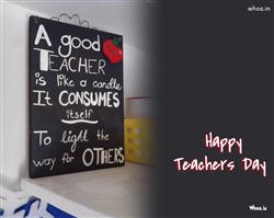 happy teachers day quotes on a blackboard