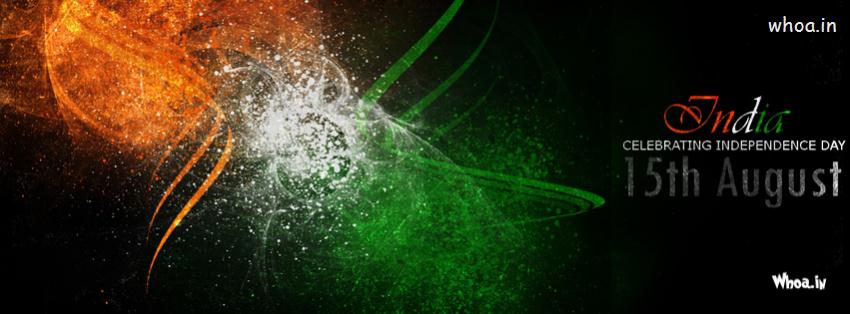India Celebrating Independence Day Abstract Art FB Cover