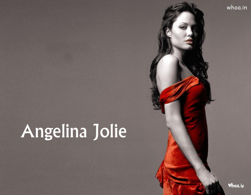 Angelina Jolie In Red Dress