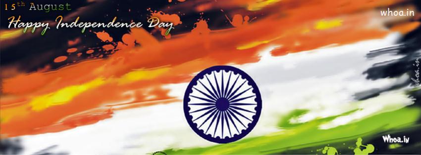 Creative Indian National Flag Painting Facebook Cover