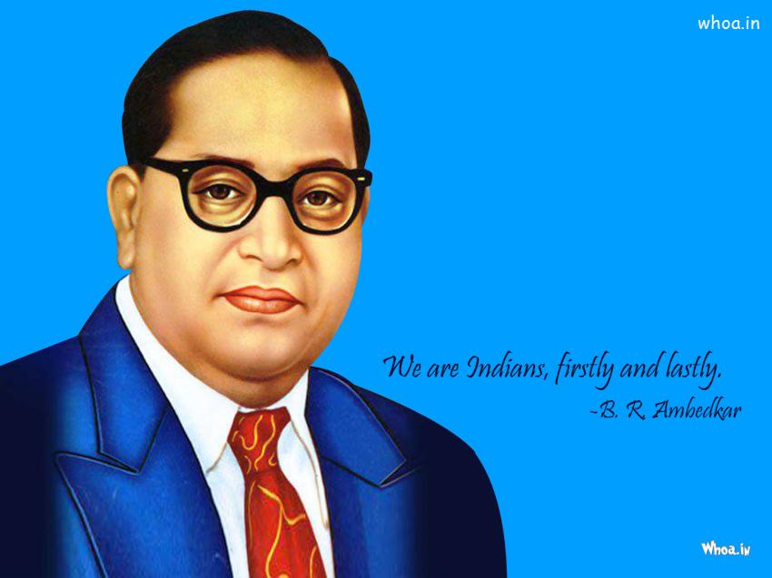 Doctor Ambedkar Wallpaper With Leadership Quotes