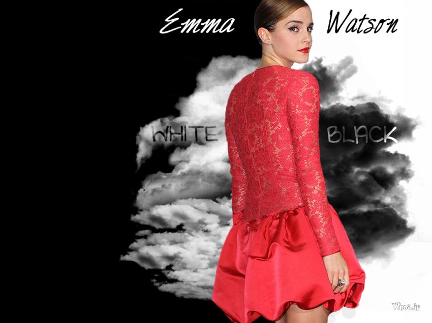 Emma Watson In Red Dress