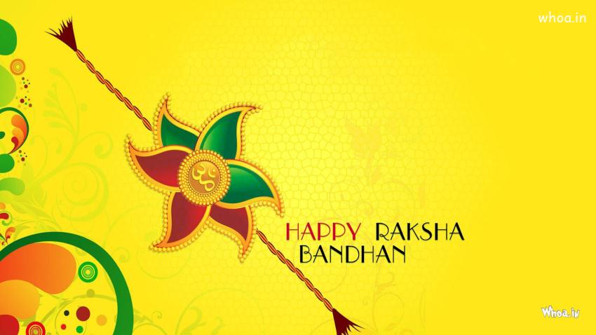 Happy Raksha Bandhan Yellow Hd Wallpaper