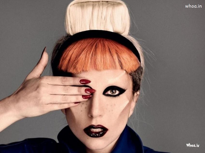 Lady Gaga's Over Makeup Wallpaper