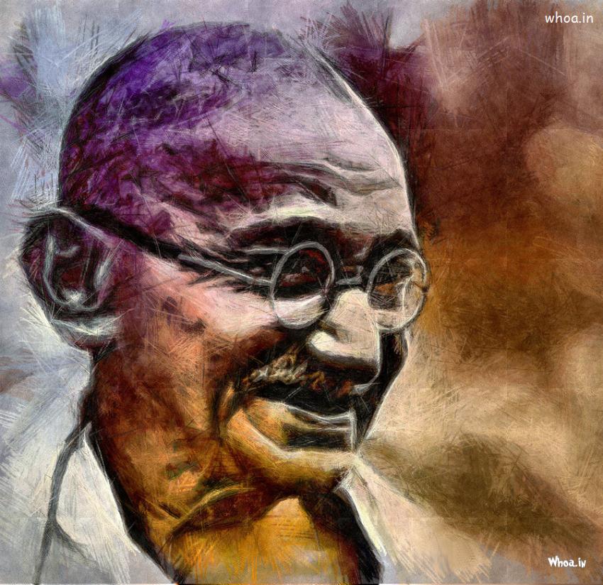 Mahatma Gandhi 3D Painting