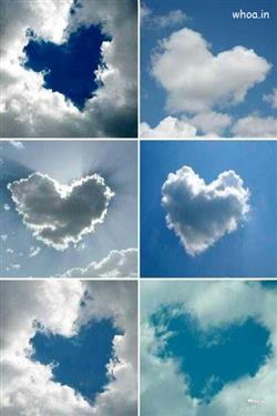 clouds heart shape 