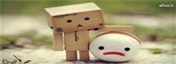 danbo robot playing with fish funny fb cover