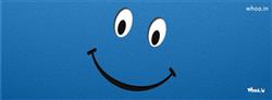 smiley face on a blue background fb cover