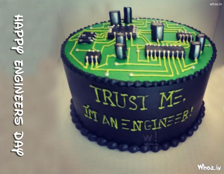 Happy Engineering Day Cake With Quote