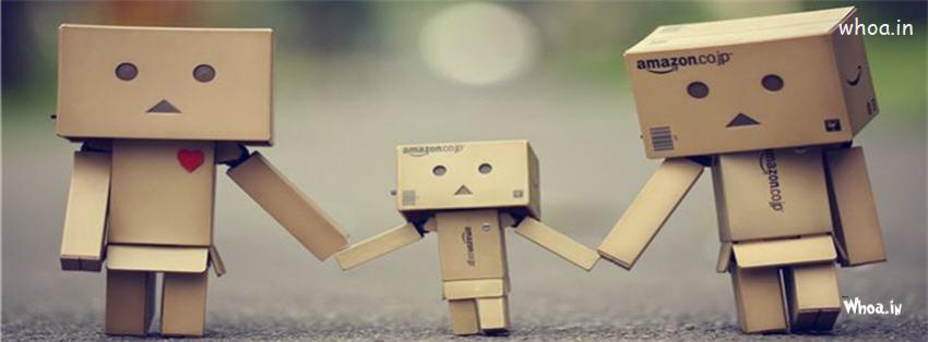 Danbo Robot Couple And Child Fb Cover