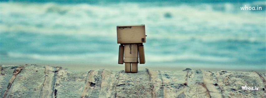 Danbo Robot On A Beach Fb Cover