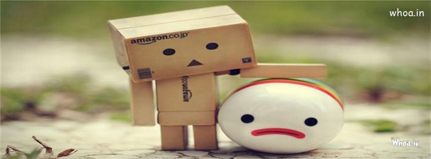 Danbo Robot Playing With Fish Funny Fb Cover