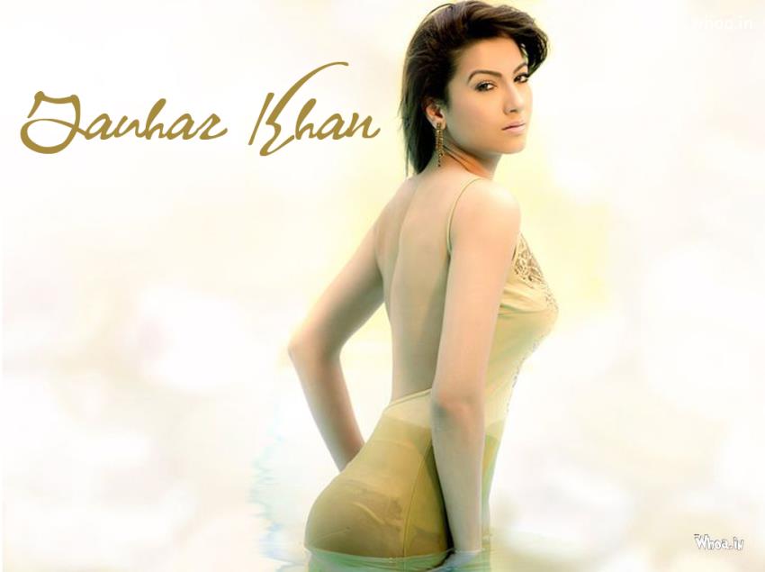 Gohar Khan Backless Photoshoot In Yellow Dress
