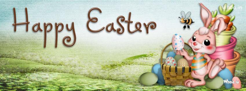 Happy Easter Creative Cartoon Fb Cover
