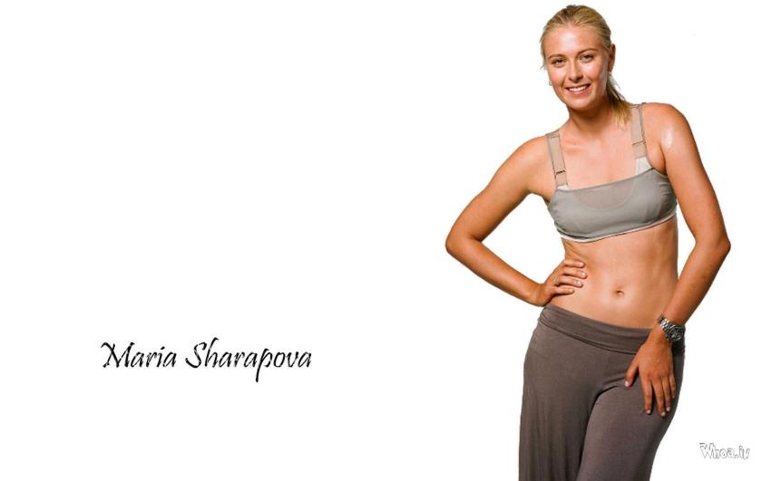 Mariya Sharapova Smiling Face White Background Wallpaper