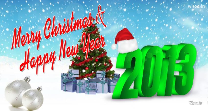 Merry Christmas And Happy New Year Wallpaper