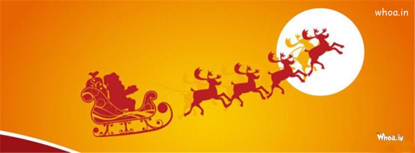 Merry Christmas Santa Gose To On Moon Fb Cover