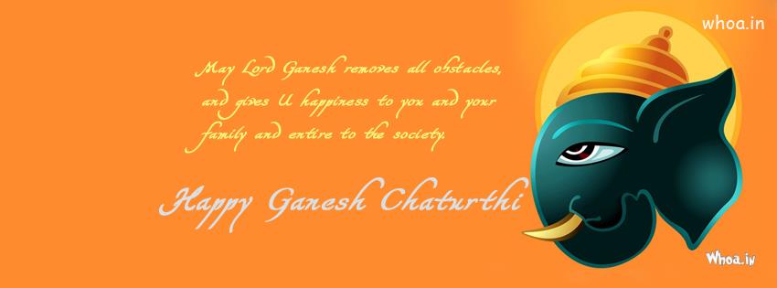 My Lord Ganesha Happy Ganesh Chaturthi Fb Cover