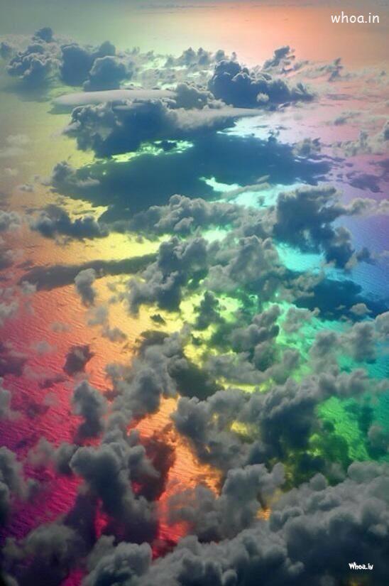 Rainbow Art In Sky Wallpaper For Mobile