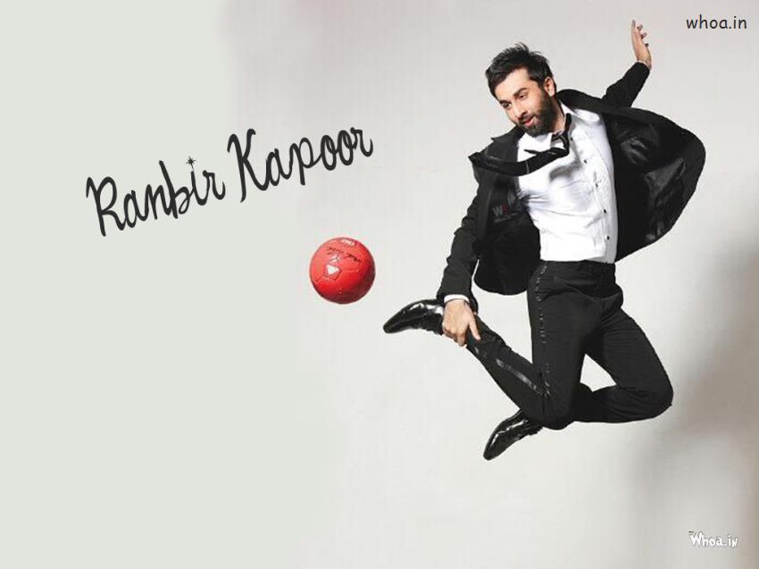 Ranbir Kapoor Hit A Red Ball Hd Wallpaper