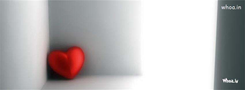 Red Lonely Heart Facebook Cover