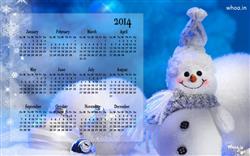 2014 calendar with snowmen#11
