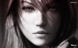 fantacy dreamy giral close up face black and white wallpaper