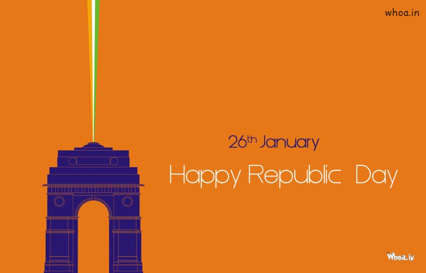 25Th January And Happy Republic Day Art Hd Wallpaper