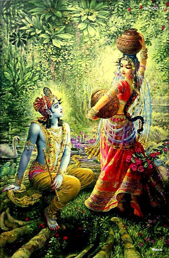 Kanha And Radha Wallpaper