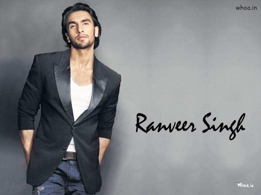Ranveer Singh In Black Suit Hd Wallpapers