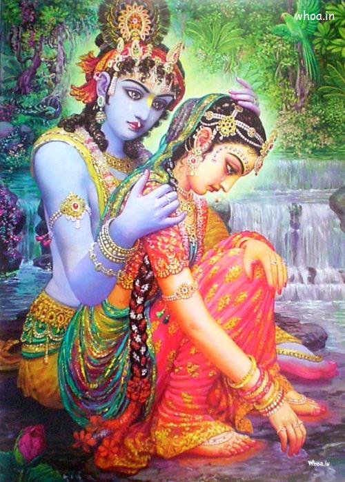Sad Radha And Krishna Crying
