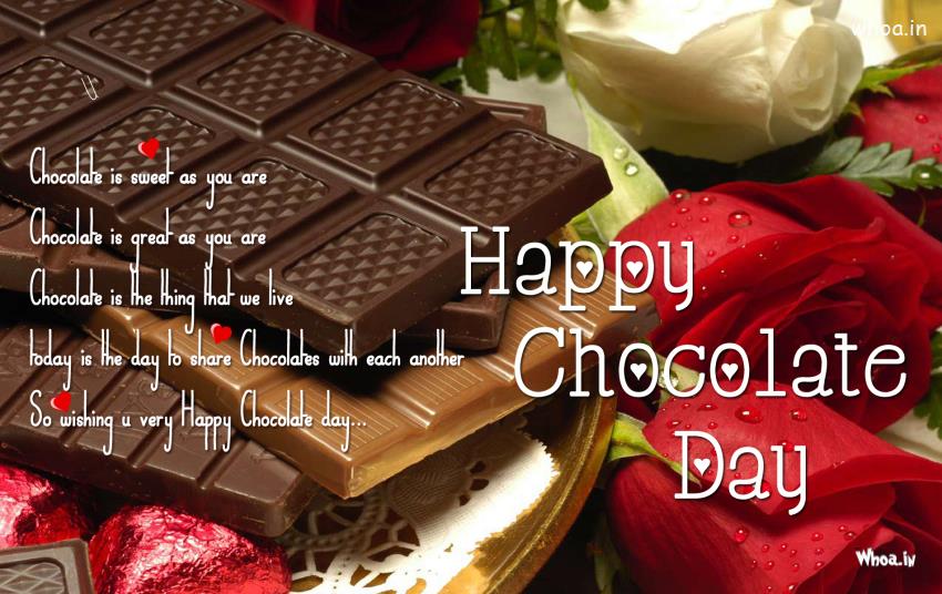 Happy Chocolate Day Greetings With Sweet Chocolates#1