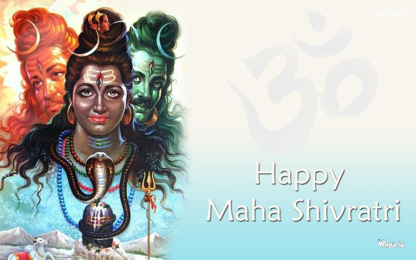 Happy Mahashivaratri Wallpaper With His Different Forms