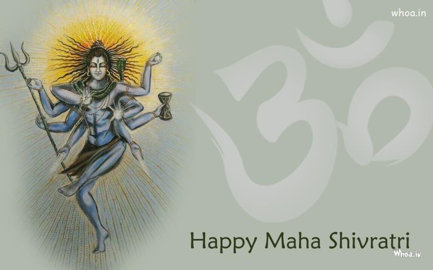 Happy Mahashivratri Greetings With Shiv Tandav Wallpaper